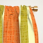 Retro Tiki Pin Stripes 336 Orange Gold and Beige Window Curtain Gallery Image 2