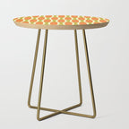 Retro Tiki Pin Stripes 336 Orange Gold and Beige Side Table Gallery Image 1