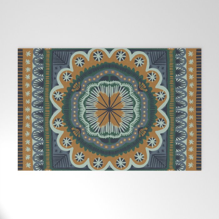Winter Symmetric Pattern Welcome Mat Gallery Image 1