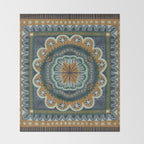 Winter Symmetric Pattern Throw Blanket Gallery Image 2
