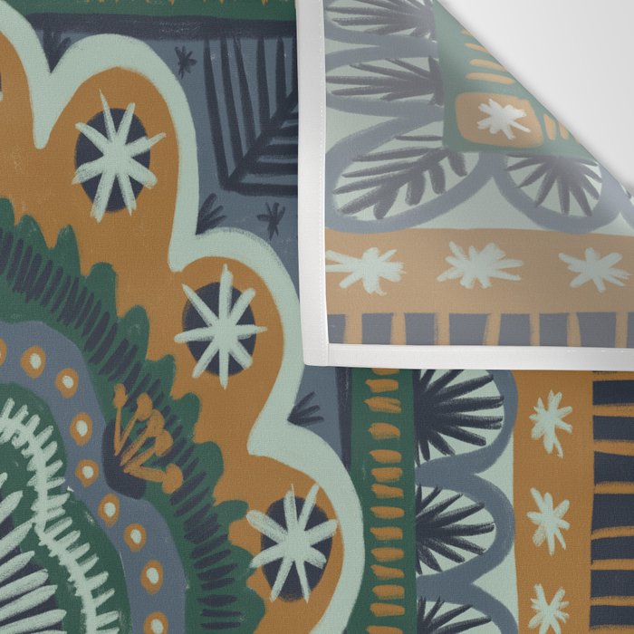 Winter Symmetric Pattern Wall Tapestry Gallery Image 3