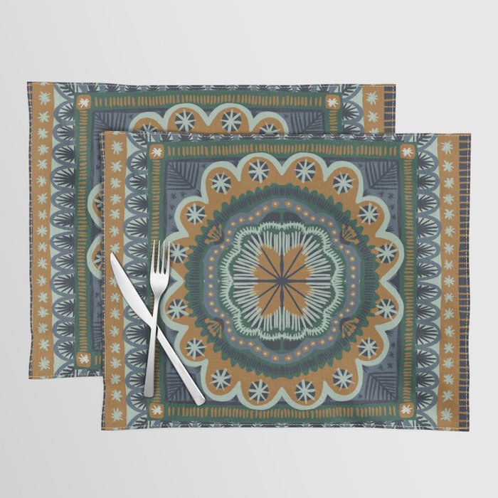 Winter Symmetric Pattern Placemat Gallery Image 1