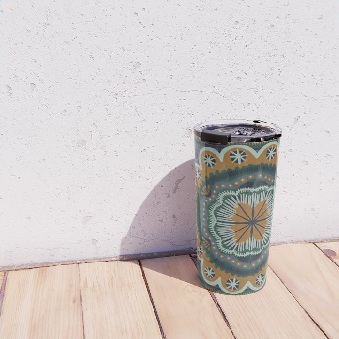 Winter Symmetric Pattern Travel Mug Gallery Image 4