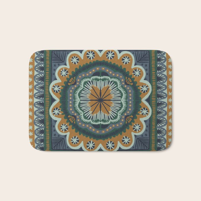 Winter Symmetric Pattern Bath Mat Gallery Image 1