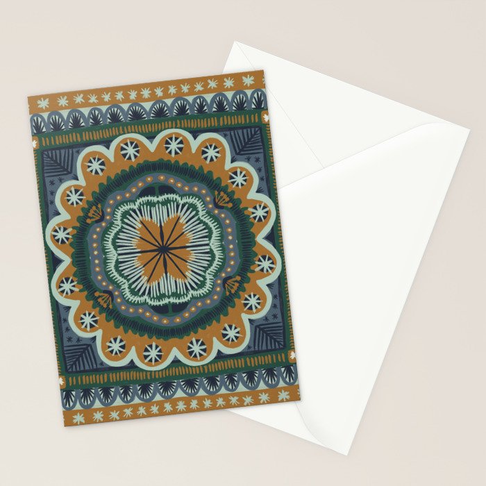 Winter Symmetric Pattern Stationery Card Gallery Image 2