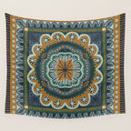 Winter Symmetric Pattern Wall Tapestry Gallery Image 4