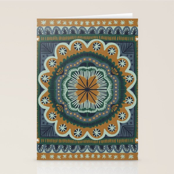 Winter Symmetric Pattern Stationery Card Gallery Image 1