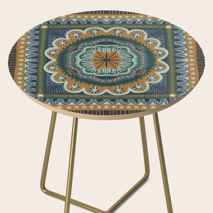 Winter Symmetric Pattern Side Table Gallery Image 2