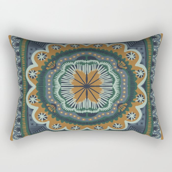 Winter Symmetric Pattern Rectangular Pillow Gallery Image 1