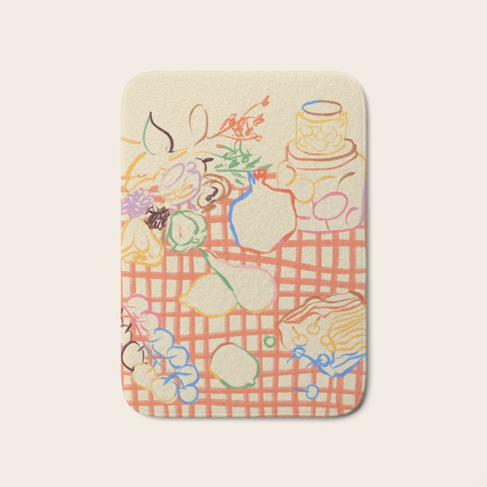 SUMMER FRUIT STILL LIFE Bath Mat Gallery Image 1
