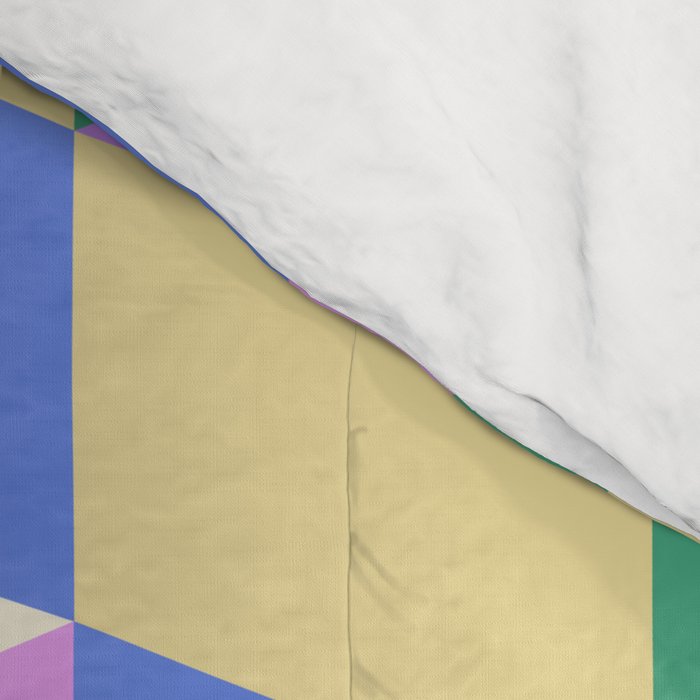 Cuboid Geometric Abstract Shapes Pattern XXXVII Comforter Gallery Image 4