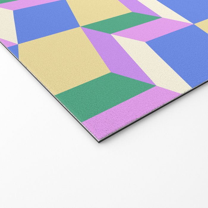 Cuboid Geometric Abstract Shapes Pattern XXXVII Welcome Mat Gallery Image 2