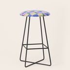 Cuboid Geometric Abstract Shapes Pattern XXXVII Stool Gallery Image 1