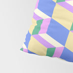 Cuboid Geometric Abstract Shapes Pattern XXXVII Pillow Sham Gallery Image 4