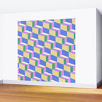 Cuboid Geometric Abstract Shapes Pattern XXXVII Wall Mural Gallery Image 2