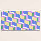Cuboid Geometric Abstract Shapes Pattern XXXVII Desk Mat Gallery Image 3