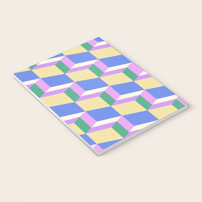 Cuboid Geometric Abstract Shapes Pattern XXXVII Notebook Gallery Image 3