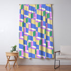 Cuboid Geometric Abstract Shapes Pattern XXXVII Window Curtain Gallery Image 5