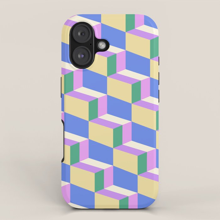 Cuboid Geometric Abstract Shapes Pattern XXXVII iPhone Case Gallery Image 1