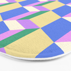 Cuboid Geometric Abstract Shapes Pattern XXXVII Bath Mat Gallery Image 3