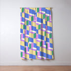 Cuboid Geometric Abstract Shapes Pattern XXXVII Window Curtain Gallery Image 3