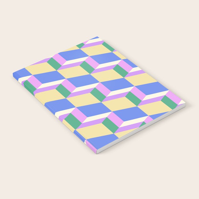 Cuboid Geometric Abstract Shapes Pattern XXXVII Notebook Gallery Image 1
