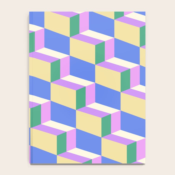 Cuboid Geometric Abstract Shapes Pattern XXXVII Notebook Gallery Image 4