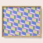 Cuboid Geometric Abstract Shapes Pattern XXXVII Serving Tray Gallery Image 1