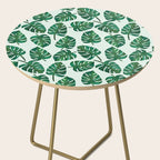 Monstera Watercolor Pattern Side Table Gallery Image 2