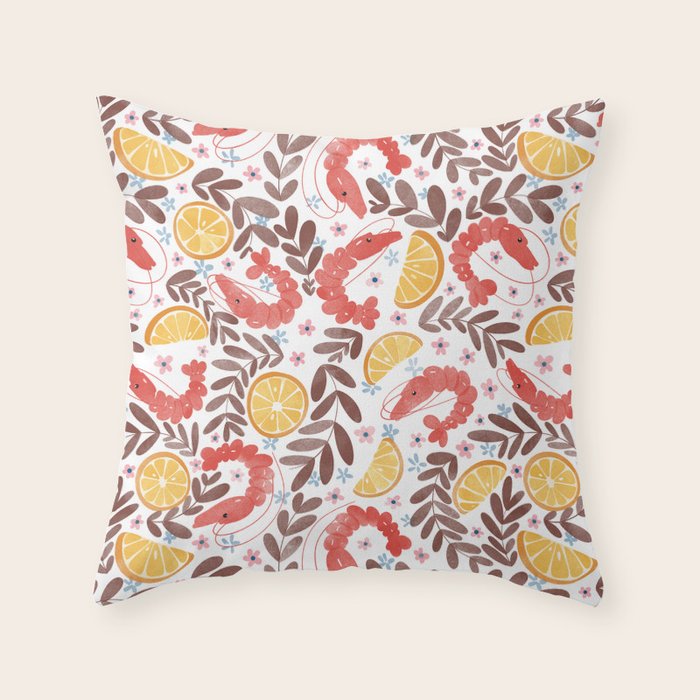 Citrus Shrimp Delight Throw Pillow Gallery Image 6