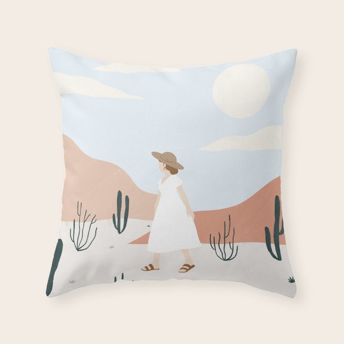 desert wandering Throw Pillow Gallery Image 6