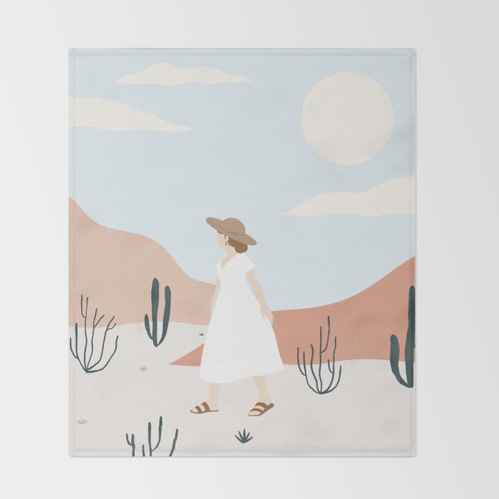 desert wandering Throw Blanket Gallery Image 2