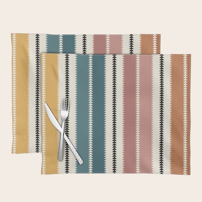 Western Stripes XX Earthy Rainbow Placemat Gallery Image 1