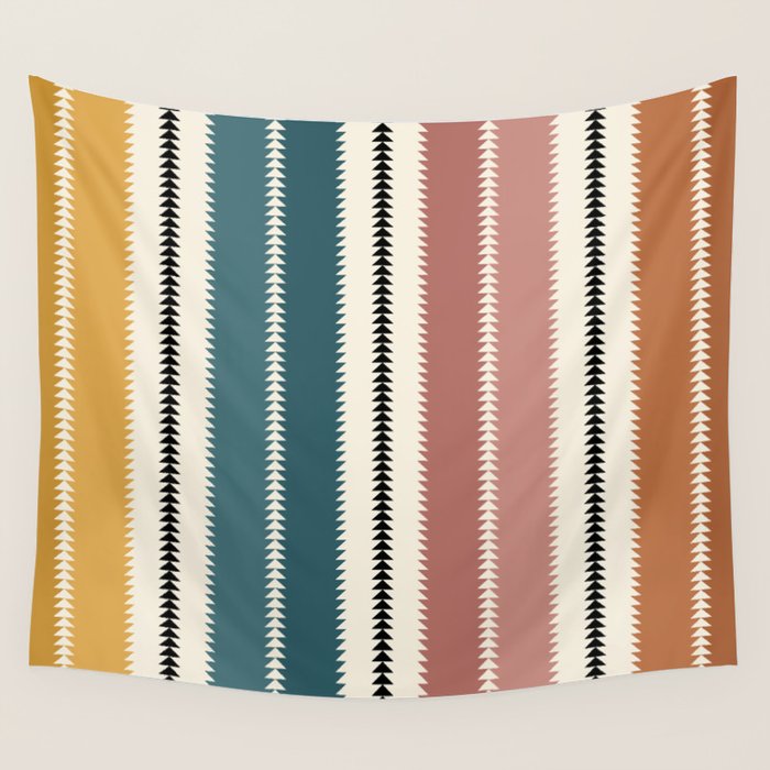 Western Stripes XX Earthy Rainbow Wall Tapestry Gallery Image 4