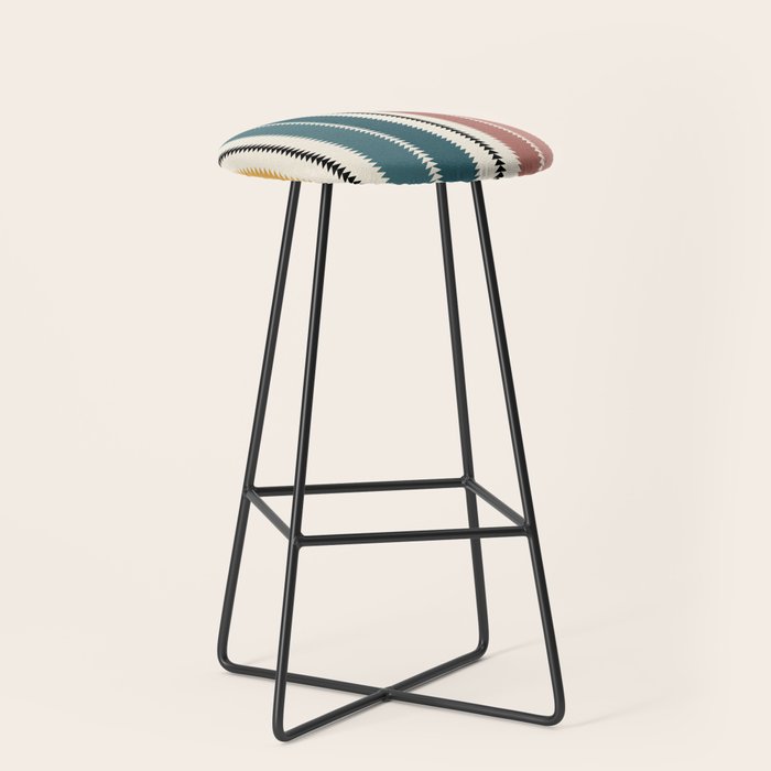 Western Stripes XX Earthy Rainbow Stool Gallery Image 1