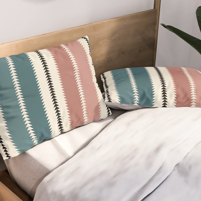 Western Stripes XX Earthy Rainbow Pillow Sham Gallery Image 2