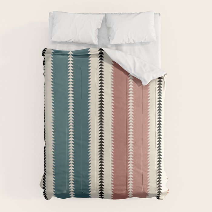 Western Stripes XX Earthy Rainbow Comforter Gallery Image 6