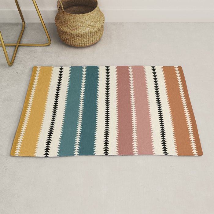 Western Stripes XX Earthy Rainbow Rug Gallery Image 1
