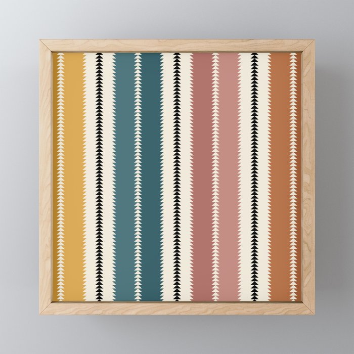 Western Stripes XX Earthy Rainbow Mini Art Print Gallery Image 1