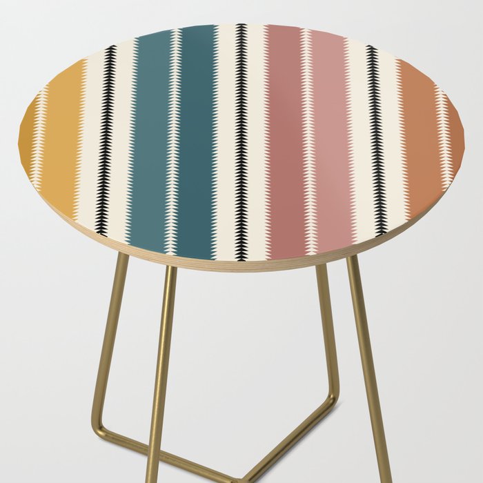 Western Stripes XX Earthy Rainbow Side Table Gallery Image 2