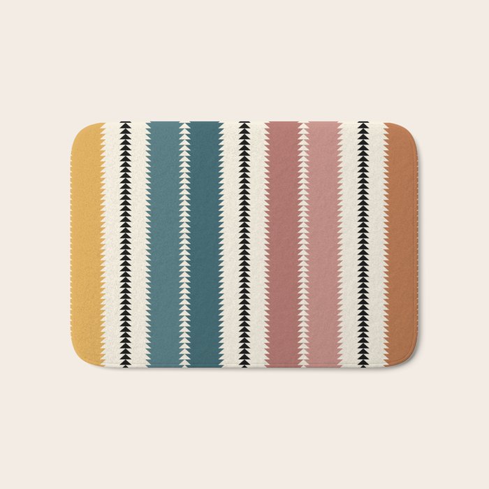 Western Stripes XX Earthy Rainbow Bath Mat Gallery Image 1