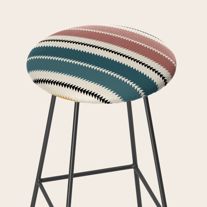 Western Stripes XX Earthy Rainbow Stool Gallery Image 2