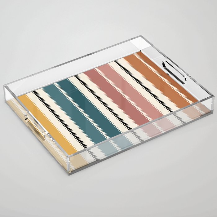 Western Stripes XX Earthy Rainbow Acrylic Tray Gallery Image 1