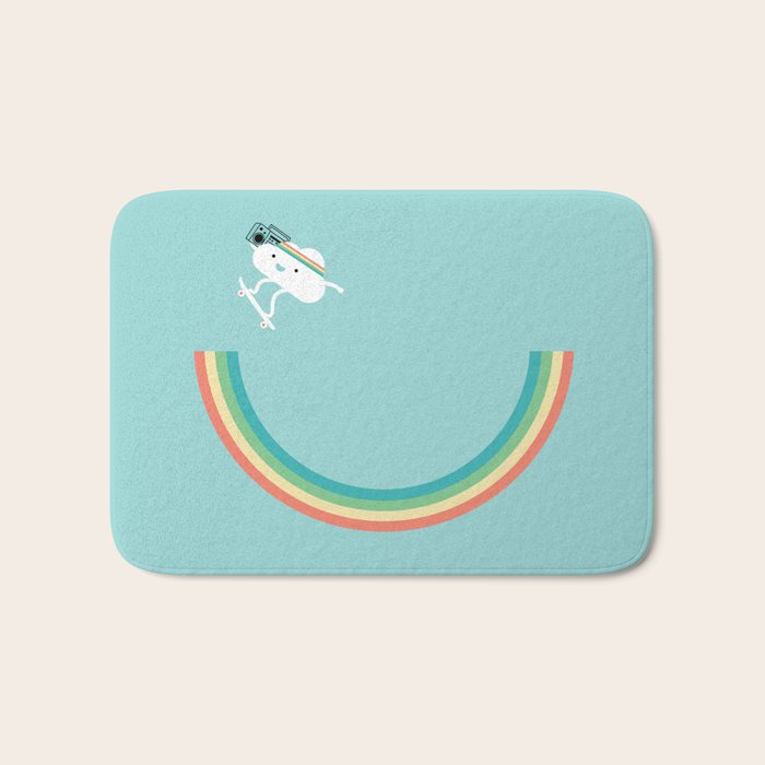 Skateboarding cloud Bath Mat Gallery Image 1