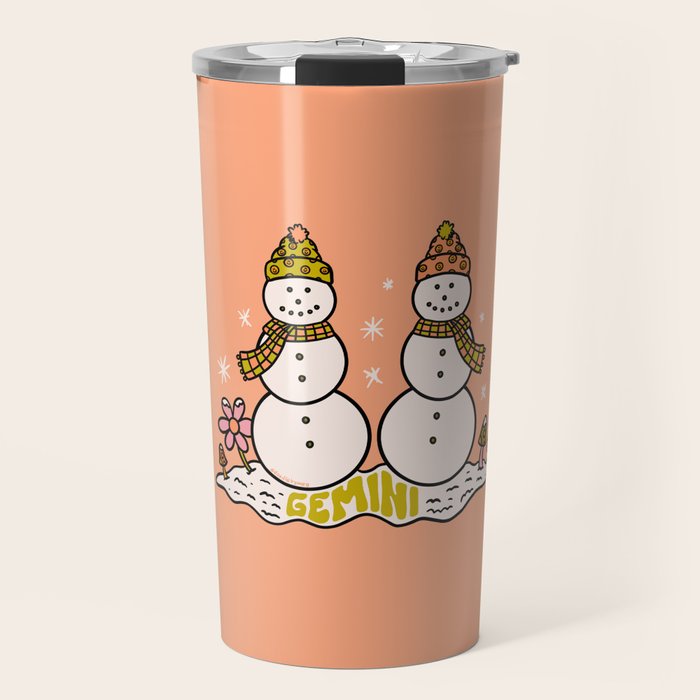 Gemini Snowman Travel Mug Gallery Image 1