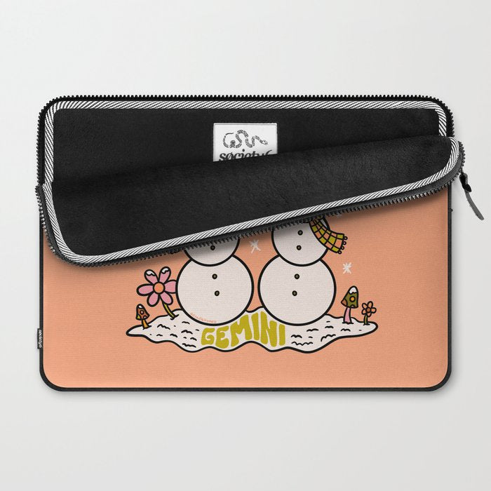 Gemini Snowman Laptop Sleeve Gallery Image 2