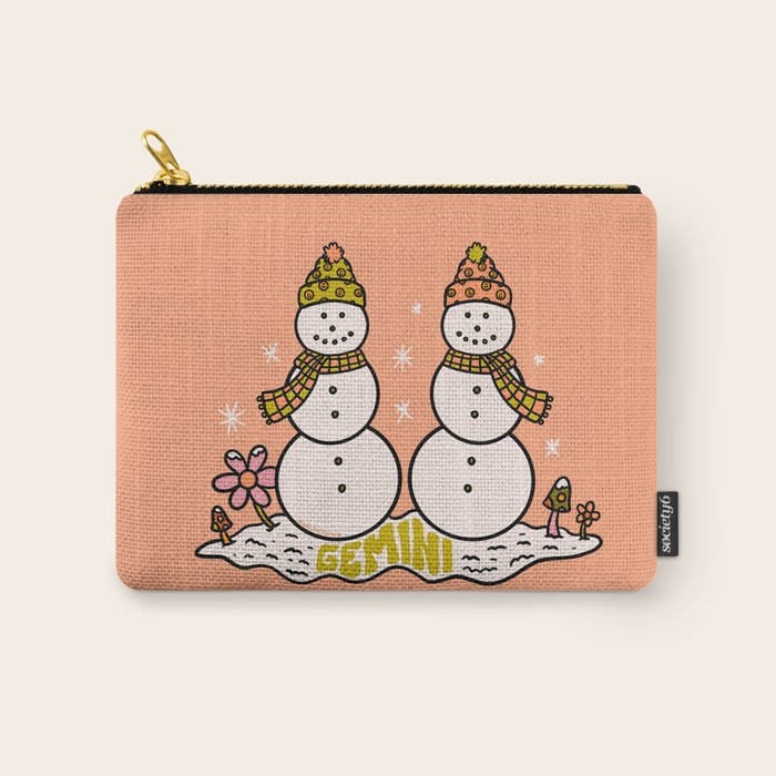 Gemini Snowman Carry All Pouch Gallery Image 1
