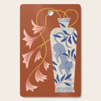 Lilies And Porcelain Cat Vase Cutting Board Gallery Image 1
