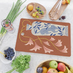 Lilies And Porcelain Cat Vase Cutting Board Gallery Image 2