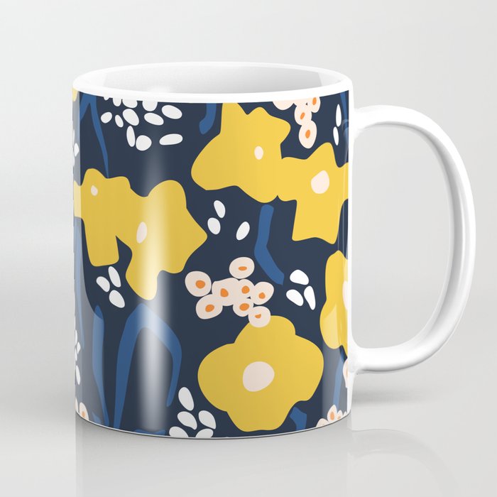 Popular floral pattern  - scandinavian style Coffee Mug Gallery Image 1